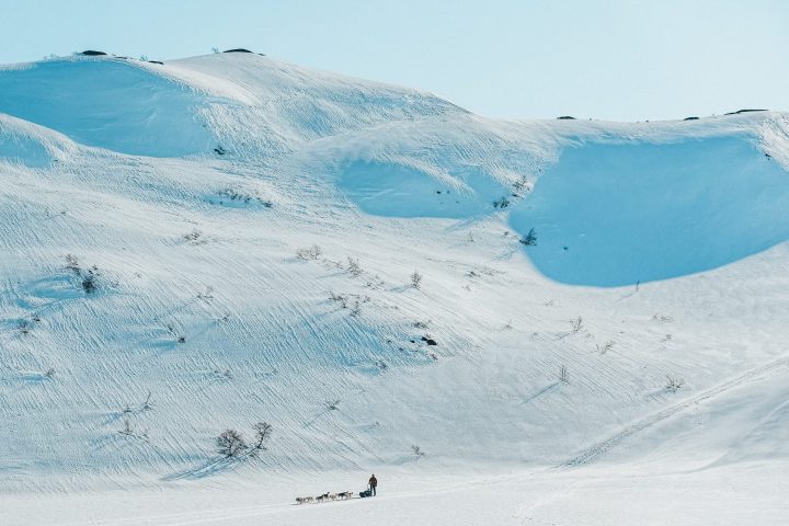 a close up of a snow covered mountain