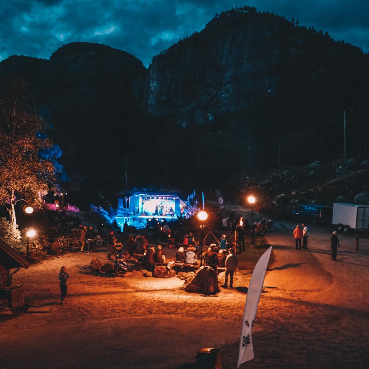 people attending an outdoor event